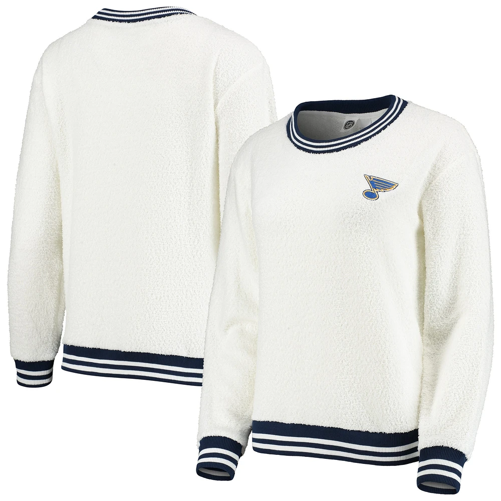 Women's Concepts Sport Cream St. Louis Blues Granite Sherpa Pullover Sweatshirt