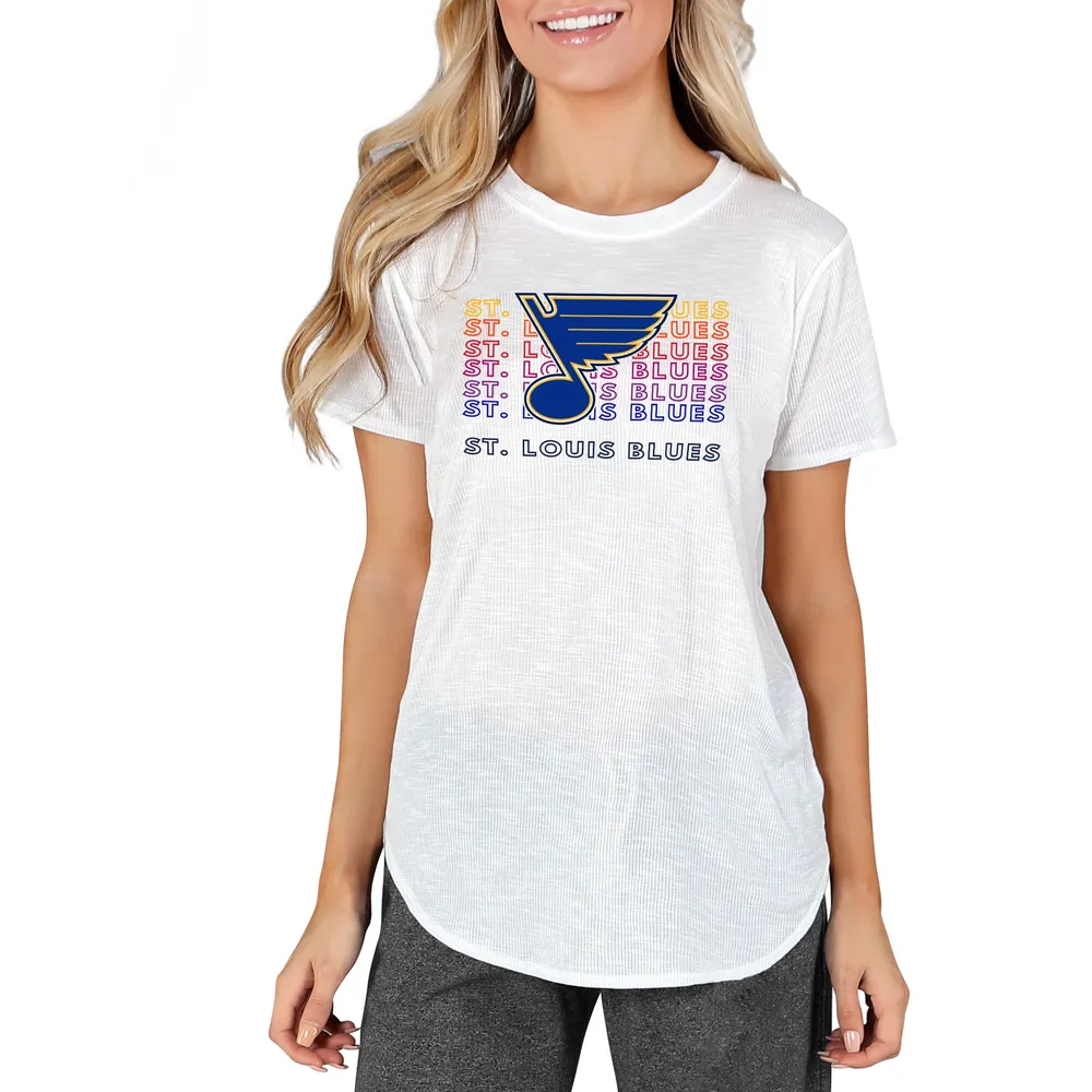 Lids St. Louis Blues Concepts Sport Women's Gable Knit T-Shirt - White