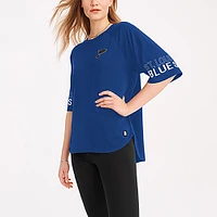 T-shirt surdimensionné DKNY Sport Blue St. Louis Blues Diana Tri-Blend pour femmes