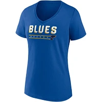 Ensemble de 2 t-shirts à col en V Fanatics pour femmes bleu/gris chiné St. Louis Blues Parent