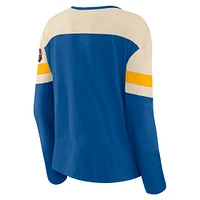 Women's Fanatics  Blue St. Louis Blues 2025 NHL Winter Classic Frozen Long Sleeve Notch Neck T-Shirt