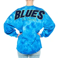 Women's Fanatics Blue St. Louis Blues Crystal-Dye Long Sleeve T-Shirt