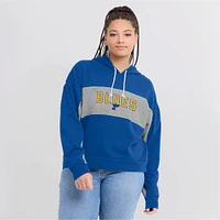 Women's Fanatics Blue St. Louis Blues Filled Stat Sheet Pullover Hoodie