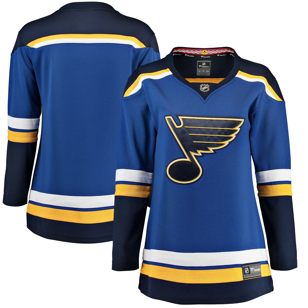 Fanatiques pour femmes de marque Blue St.Louis Blues Home Breakaway - Maillot vierge