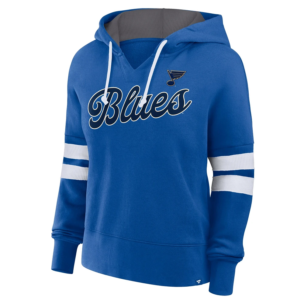 Women's Fanatics Blue St. Louis Blues Oversized Seize Pullover Hoodie
