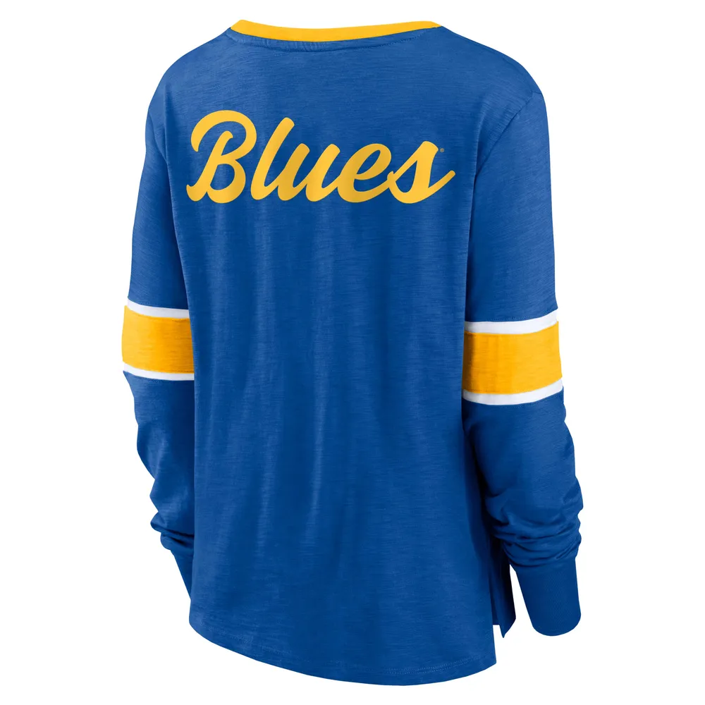 NHL Women's St. Louis Blues Primary Logo Royal V-Neck T-Shirt