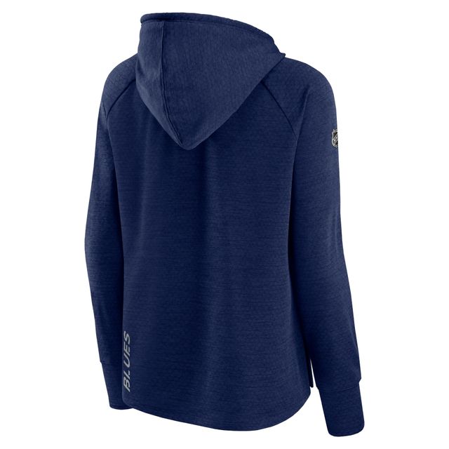 Fanatics Branded Heather Navy St. Louis Blues Authentic Pro Road Tech Full-Zip Hoodie Jacket