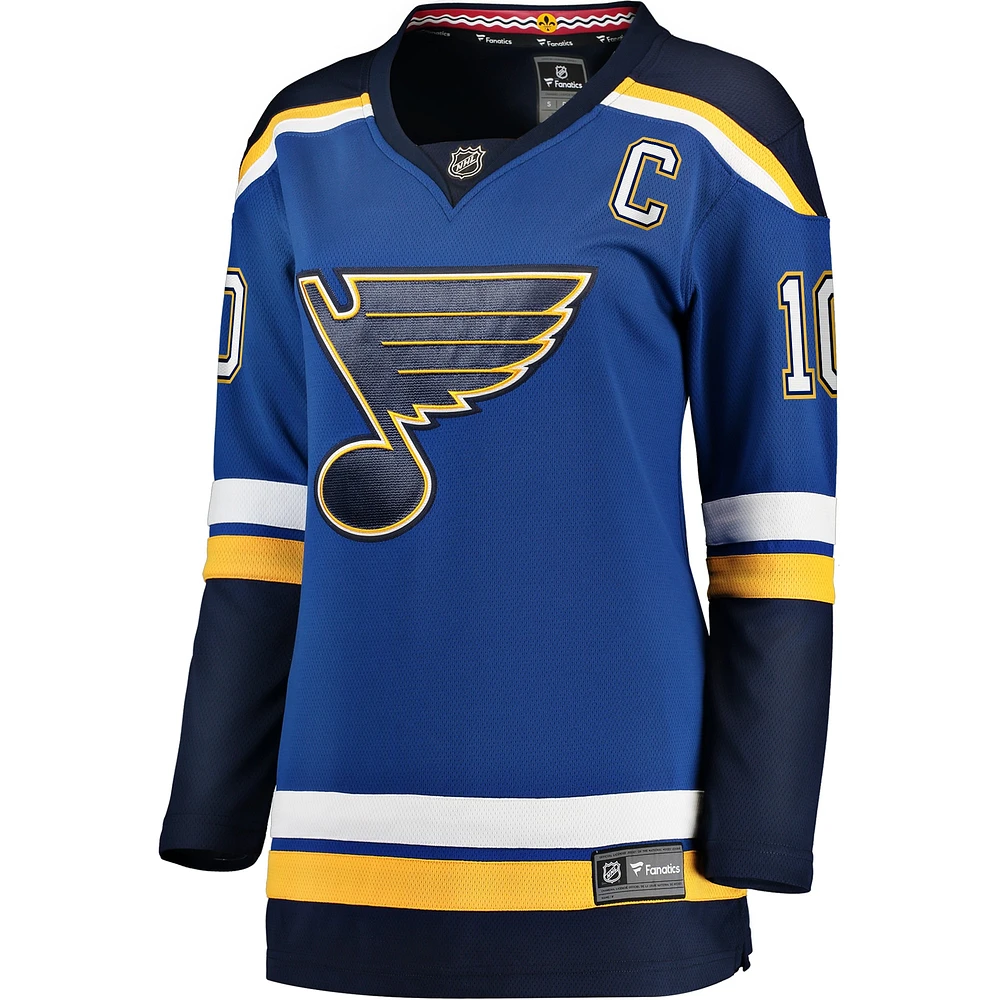 Maillot de joueur échappé à domicile Fanatics Brayden Schenn bleu St. Louis Blues pour femmes