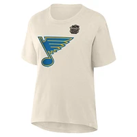 Women's Fanatics Cream St. Louis Blues 2025 Winter Classic Primary Logo T-Shirt