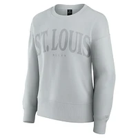 Women's Fanatics  Gray St. Louis Blues Elements Flow Pullover Sweatshirt