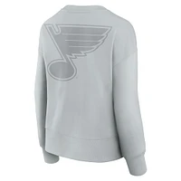 Women's Fanatics  Gray St. Louis Blues Elements Flow Pullover Sweatshirt