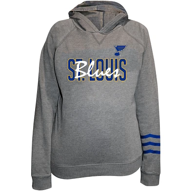 Sweat à capuche en polaire léger taille plus Fanatics Heather Gray St. Louis Blues pour femmes