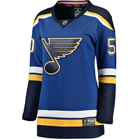 Fanatics Jordan Binnington pour femmes, bleu, maillot de joueur échappé à domicile des Blues St. Louis