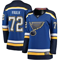 Fanatics pour femmes Justin Faulk bleu St. Louis Blues Home Breakaway Player - Maillot