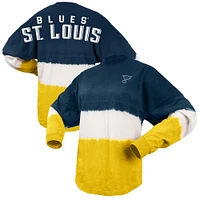 Women's Fanatics Navy/Gold St. Louis Blues Ombre Long Sleeve T-Shirt