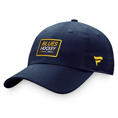 Casquette réglable Fanatics Navy St. Louis Blues Authentic Pro Rink pour femmes