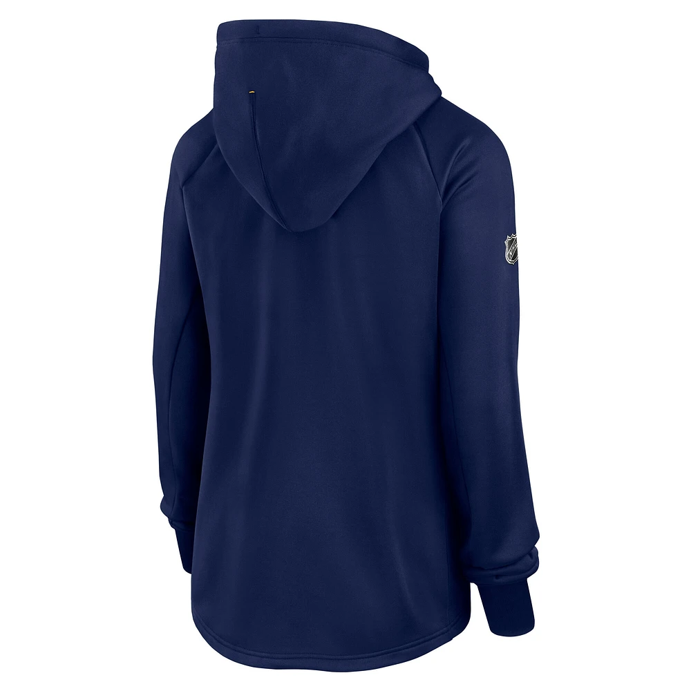 Women's Fanatics  Navy St. Louis Blues Authentic Pro Rink Fleece Full-Zip Jacket