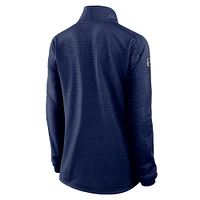 Women's Fanatics  Navy St. Louis Blues Authentic Pro Rink Lightweight Quarter-Zip Pullover Top