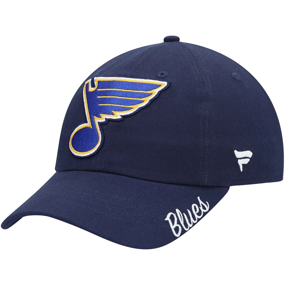 Women's Fanatics Navy St. Louis Blues Primary Logo Adjustable Hat