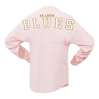 Women's Fanatics Pink St. Louis Blues Spirit Jersey Long Sleeve T-Shirt