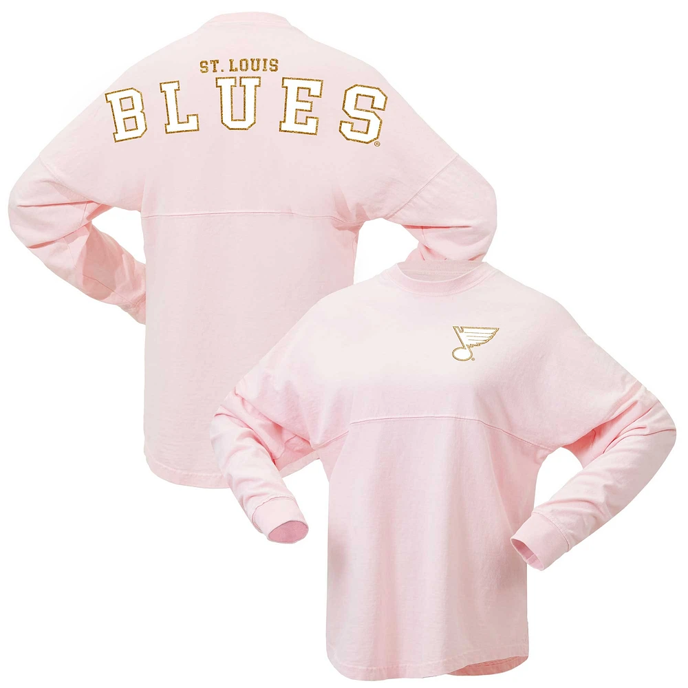 Women's Fanatics Pink St. Louis Blues Spirit Jersey Long Sleeve T-Shirt