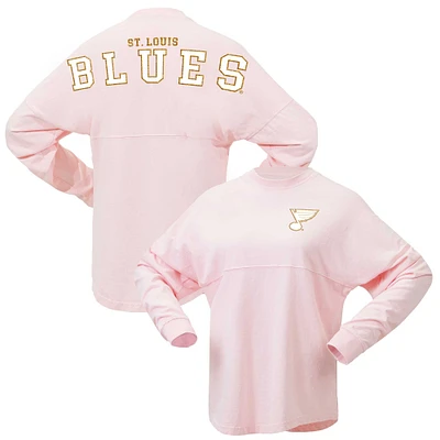 T-shirt à manches longues en jersey Fanatics St. Louis Blues Spirit rose pour femmes