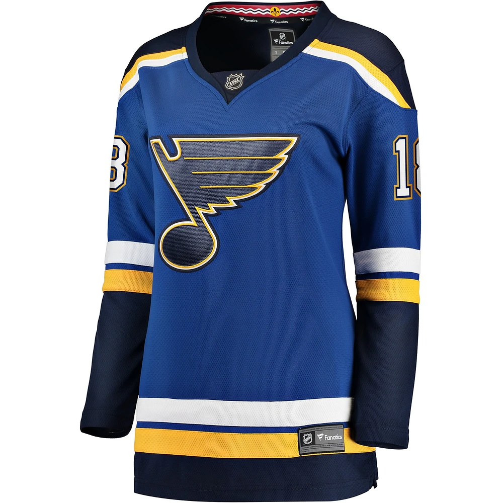 Maillot de joueur échappé à domicile Fanatics Robert Thomas bleu St. Louis Blues pour femmes