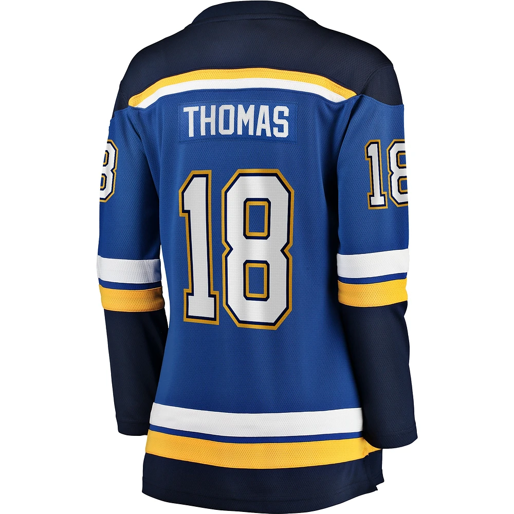 Maillot de joueur échappé à domicile Fanatics Robert Thomas bleu St. Louis Blues pour femmes