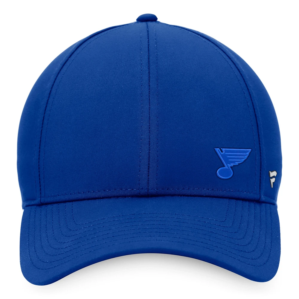 Casquette réglable structurée Fanatics Royal St. Louis Blues Authentic Pro Road pour femmes