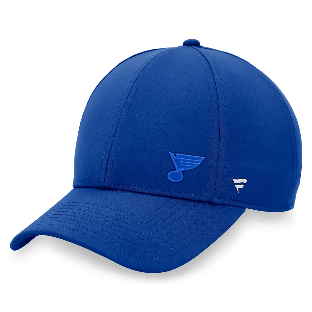 Casquette réglable structurée Fanatics Royal St. Louis Blues Authentic Pro Road pour femmes