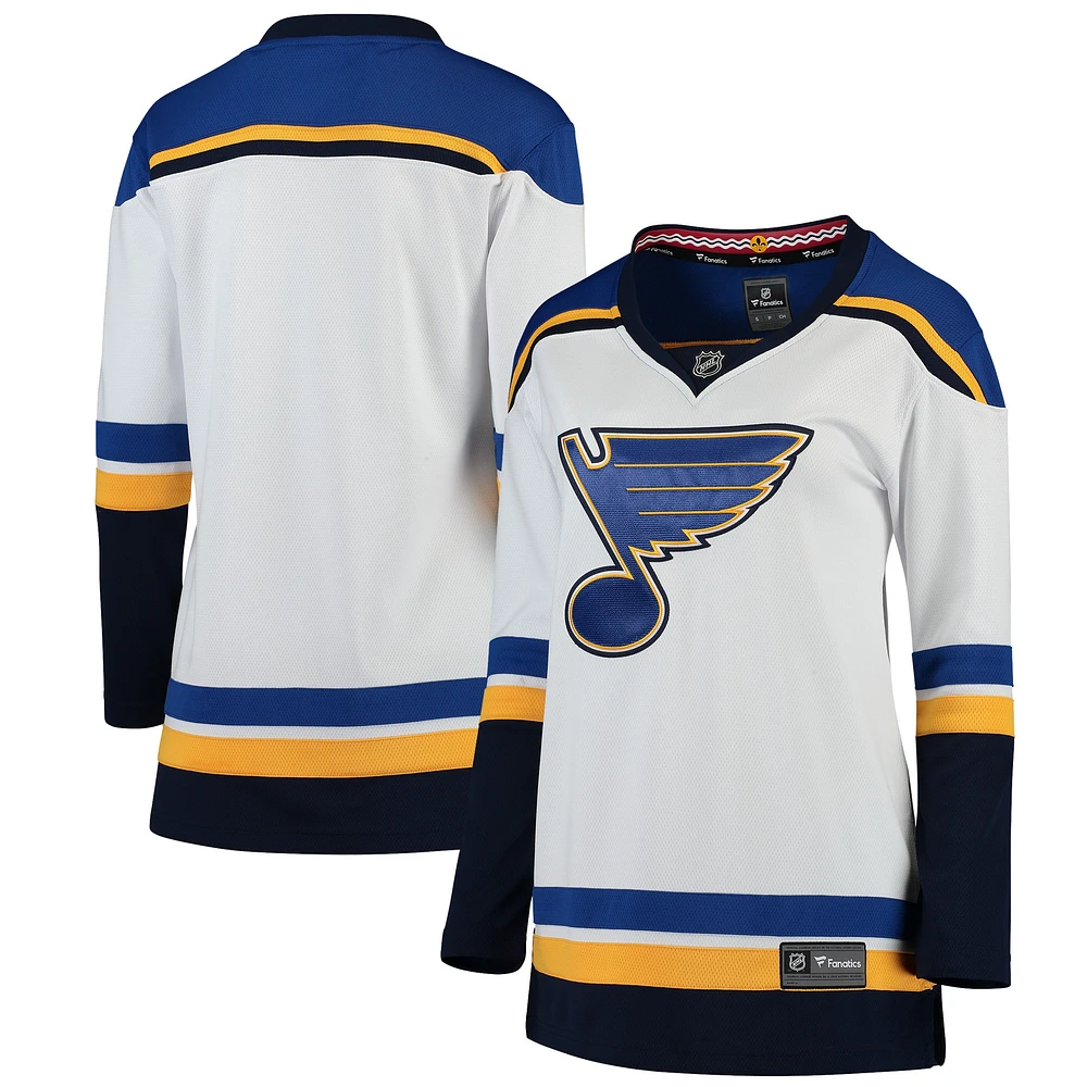 Maillot Breakaway extérieur Fanatics blanc St. Louis Blues pour femmes