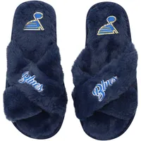 St. Louis Blues FOCO Women's Script Cross Slide Slippers