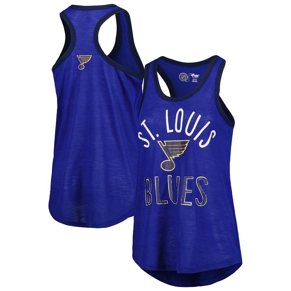 Débardeur à dos nageur pour femme G-III 4Her by Carl Banks Royal St. Louis Blues First Base Racerback Neck