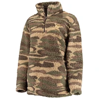 Women's G-III Sports by Carl Banks Camo St. Louis Blues Sherpa Quarter-Zip Jacket