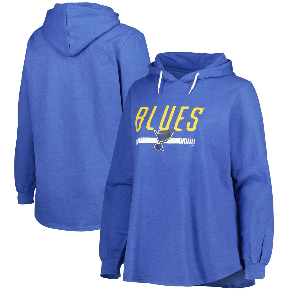 Women's Heather Royal St. Louis Blues Plus Fleece Pullover Hoodie