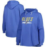 Women's Heather Royal St. Louis Blues Plus Fleece Pullover Hoodie