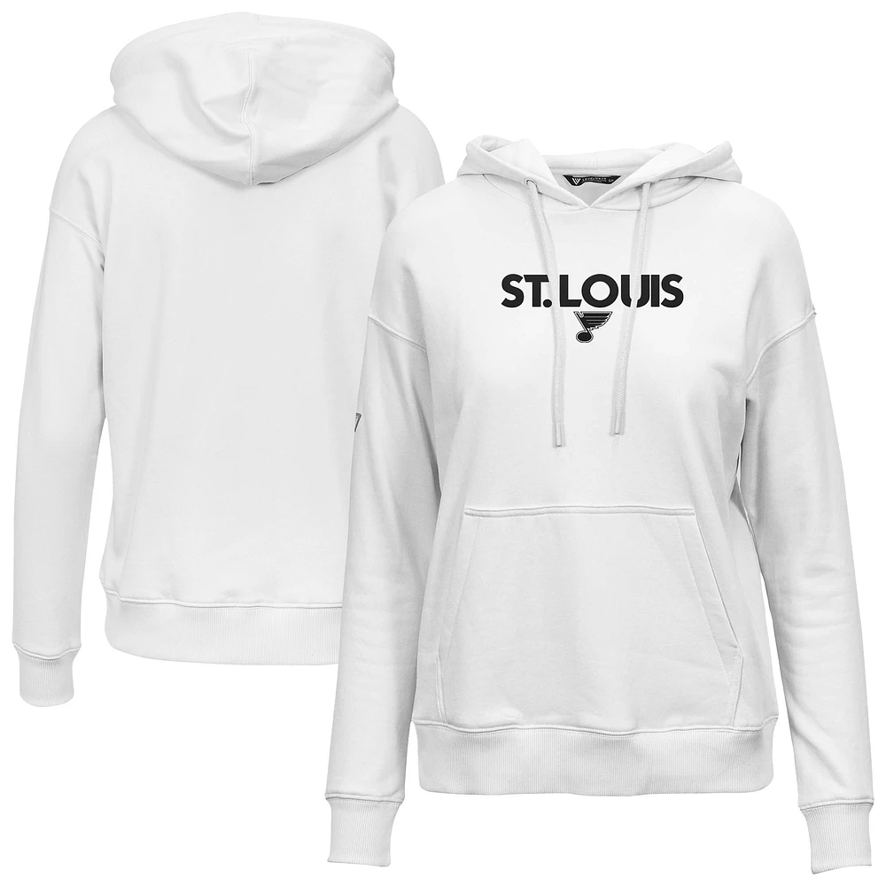 Women's Levelwear  White St. Louis Blues Adorn City Capsule Pullover Hoodie