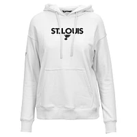 Women's Levelwear  White St. Louis Blues Adorn City Capsule Pullover Hoodie