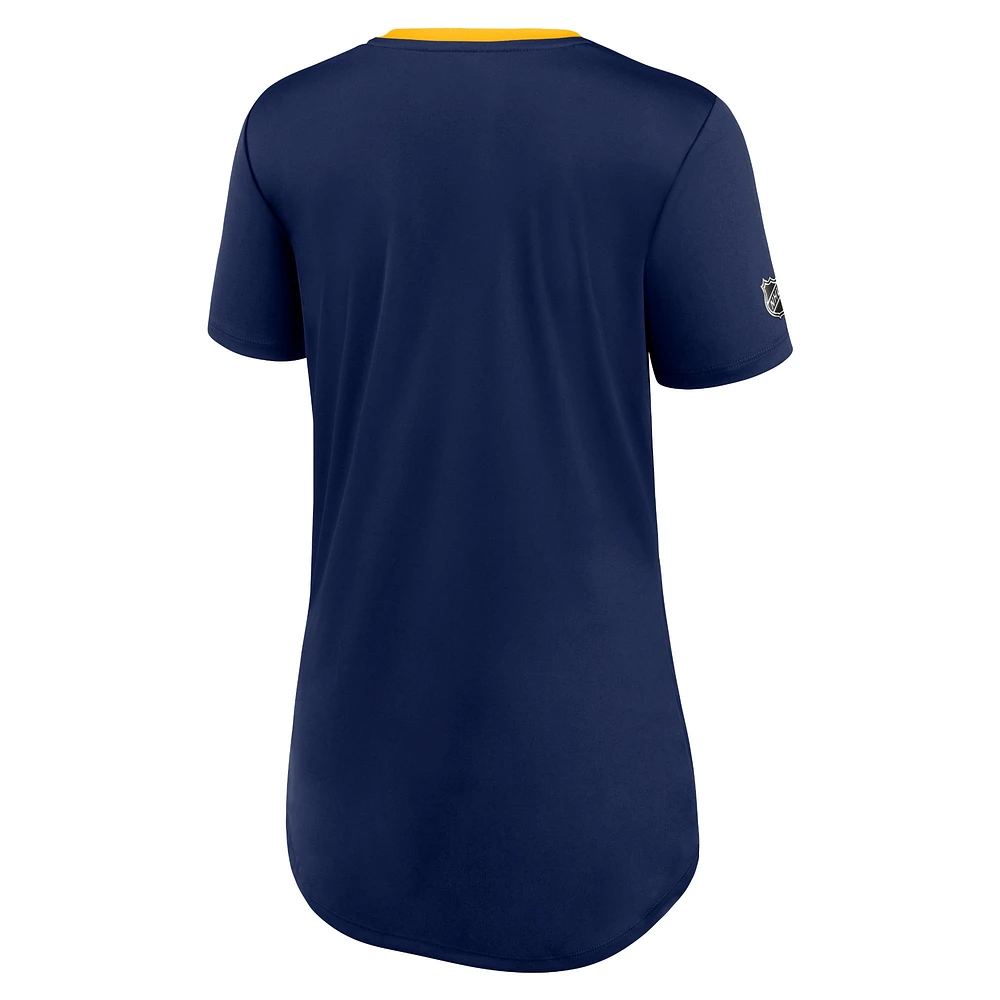 T-shirt bleu marine authentique pour femme des Blues de St. Louis Pro Locker Room