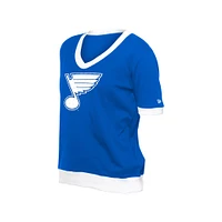 Women's New Era Blue St. Louis Blues Game Day Rhinestuds T-Shirt
