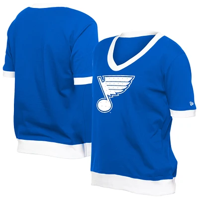 Women's New Era Blue St. Louis Blues Game Day Rhinestuds T-Shirt