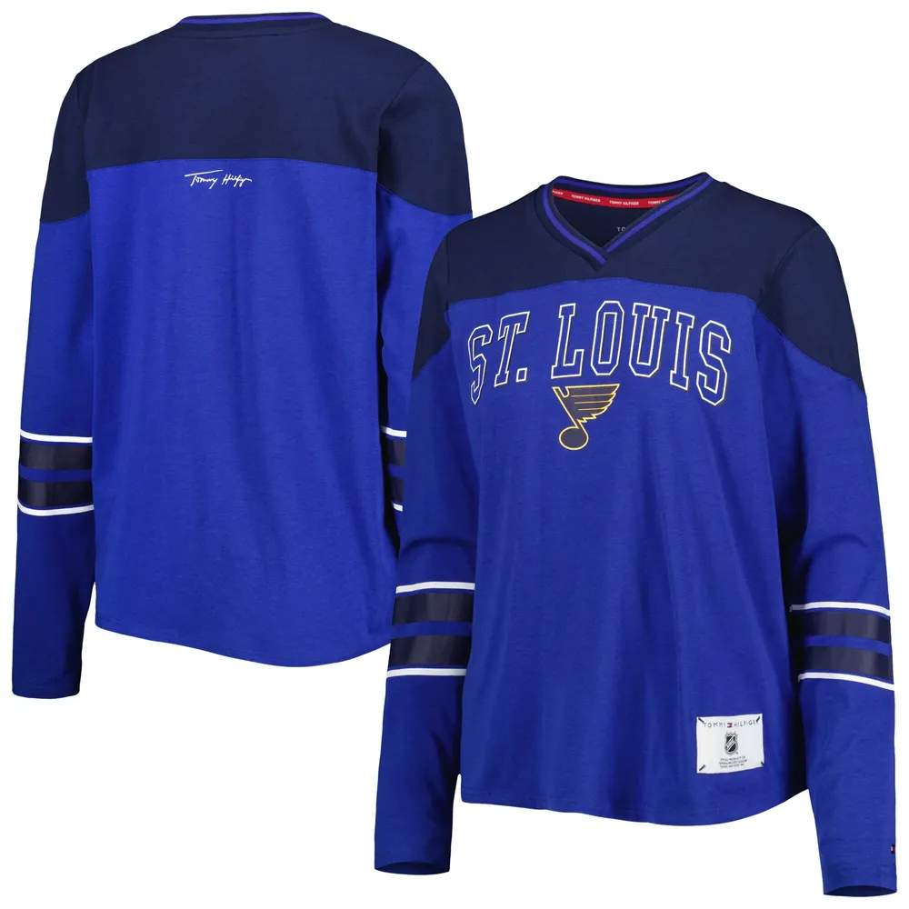 Women's WEAR by Erin Andrews Blue St. Louis Blues Team Scoop Neck Long  Sleeve T-Shirt