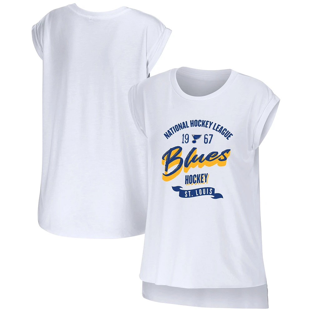 WEAR by Erin Andrews Débardeur domestique blanc des St. Louis Blues pour femmes