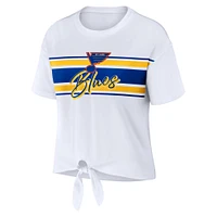 T-shirt blanc à nœud sur le devant pour femme WEAR by Erin Andrews des St. Louis Blues