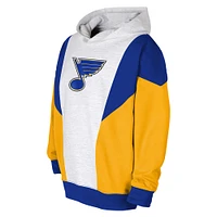 Sweat à capuche en polaire pour jeunes, cendres/bleu, St. Louis Blues Champion League