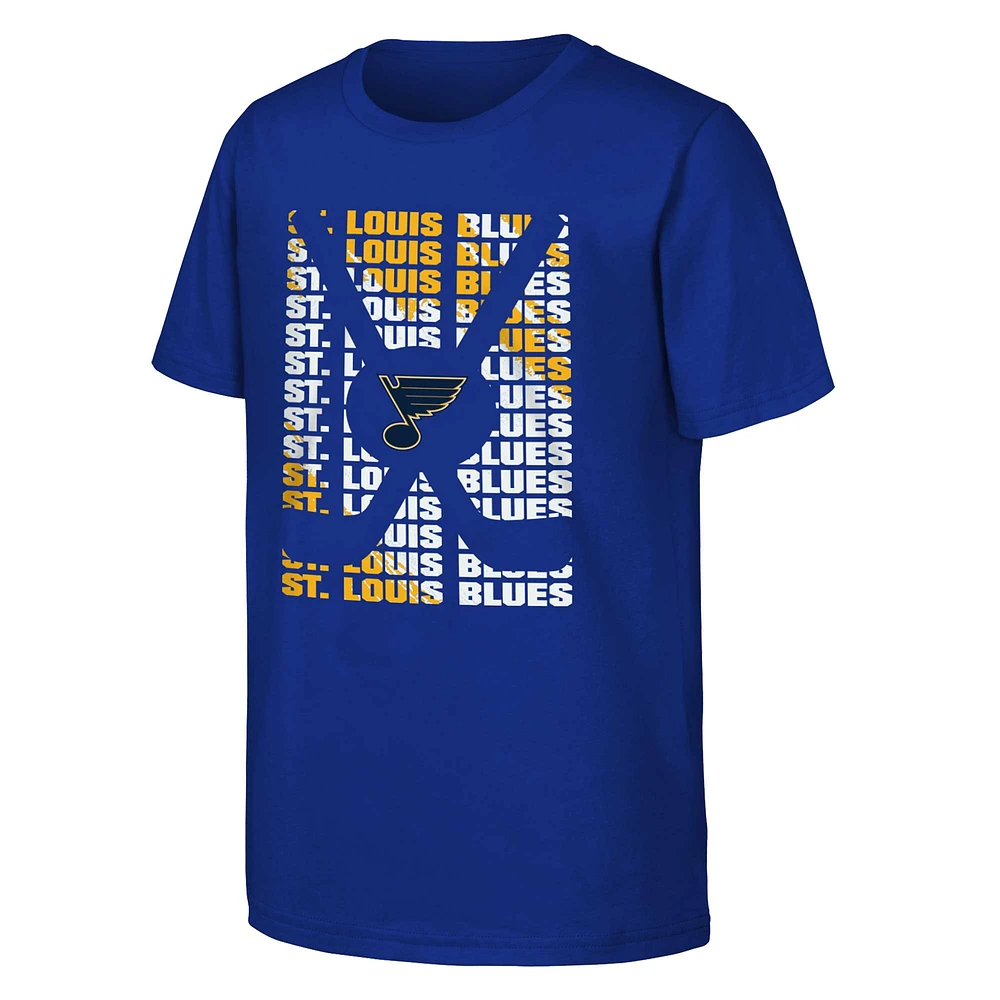 T-shirt bleu St. Louis Blues Box pour jeunes