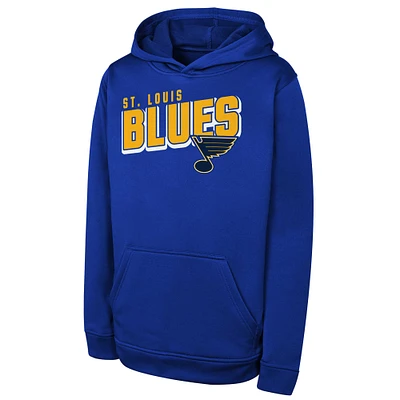 Sweat à capuche Cyber ​​Punk Performance bleu pour jeunes St. Louis Blues