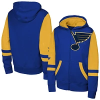 Youth Blue St. Louis Blues Face Off Full-Zip Hoodie