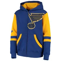 Youth Blue St. Louis Blues Faceoff Colorblocked Fleece Full-Zip Hoodie  Jacket