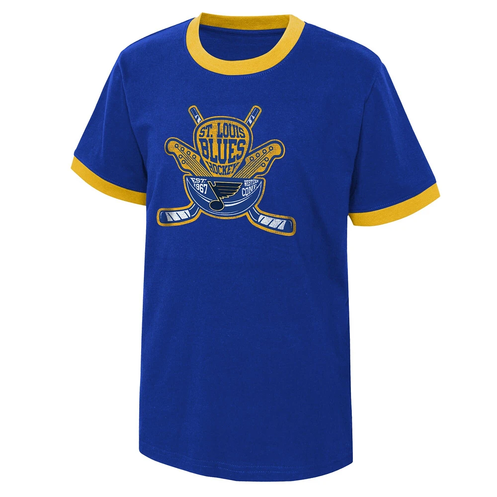 T-shirt bleu pour jeunes des Blues de St. Louis Ice City